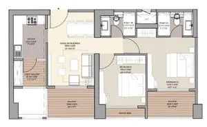 2 BHK Premium Floor Plan